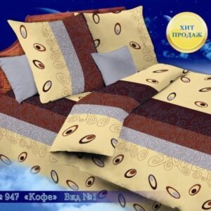 Бязь о/м пл 140 рис 947-1 кофе